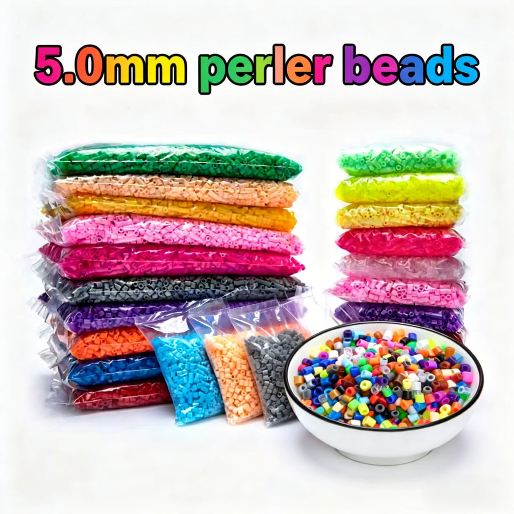 500Pcs 5mm Hama Perler Beads DIY Educational Craft Toys for Kids