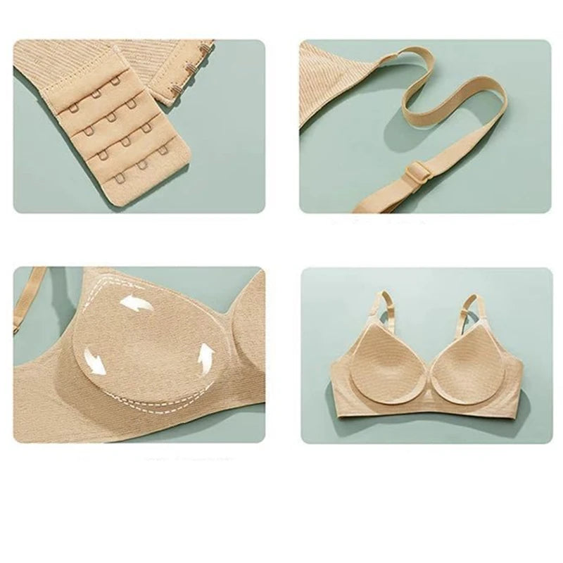 CowLost | product_id-womens-adjustable-wire-free-push-up-anti-sag-bra-for-comfort-support |3
