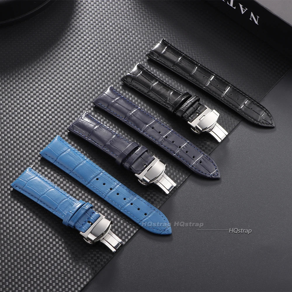 CowLost | bracelets-product_id-quick-release-leather-watch-band-with-bamboo-texture-strap-16-24mm-butterfly-buckle |2