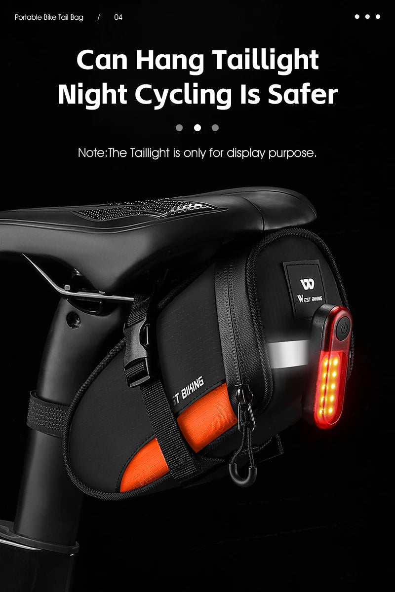 CowLost | west-biking-portable-bike-tail-bag-1-2l-reflective-cycling-bag-ultralight-waterproof |10