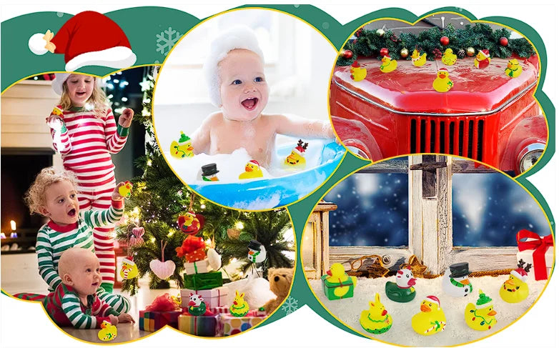 CowLost | product_id-50-100pc-christmas-rubber-ducks-bath-toys-party-favors-gift-exchange |7