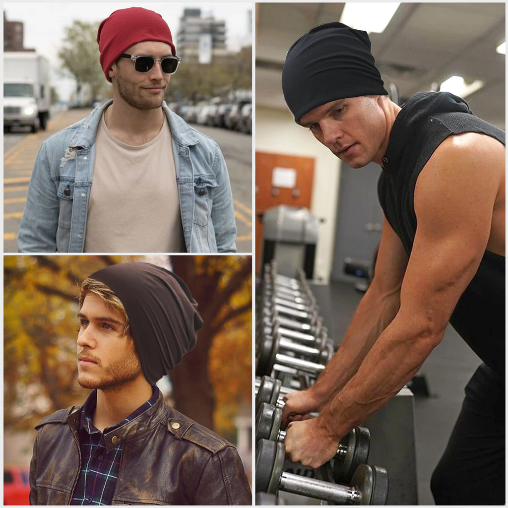 CowLost | 1pack-solid-color-unisex-men-women-slouchy-beanie-hip-hop-soft-cap |6