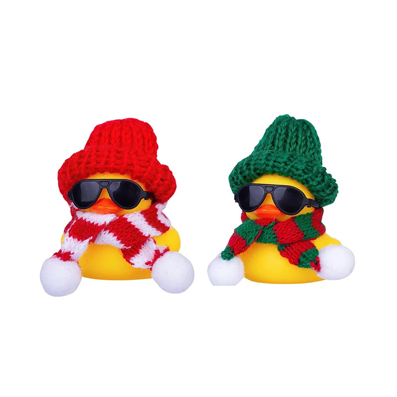 CowLost | 2-set-car-duck-mini-car-dashboard-yellow-rubber-duckies-toy-jeep-duck-party-favor-car-decoration-table-ornament-car-accessory |13