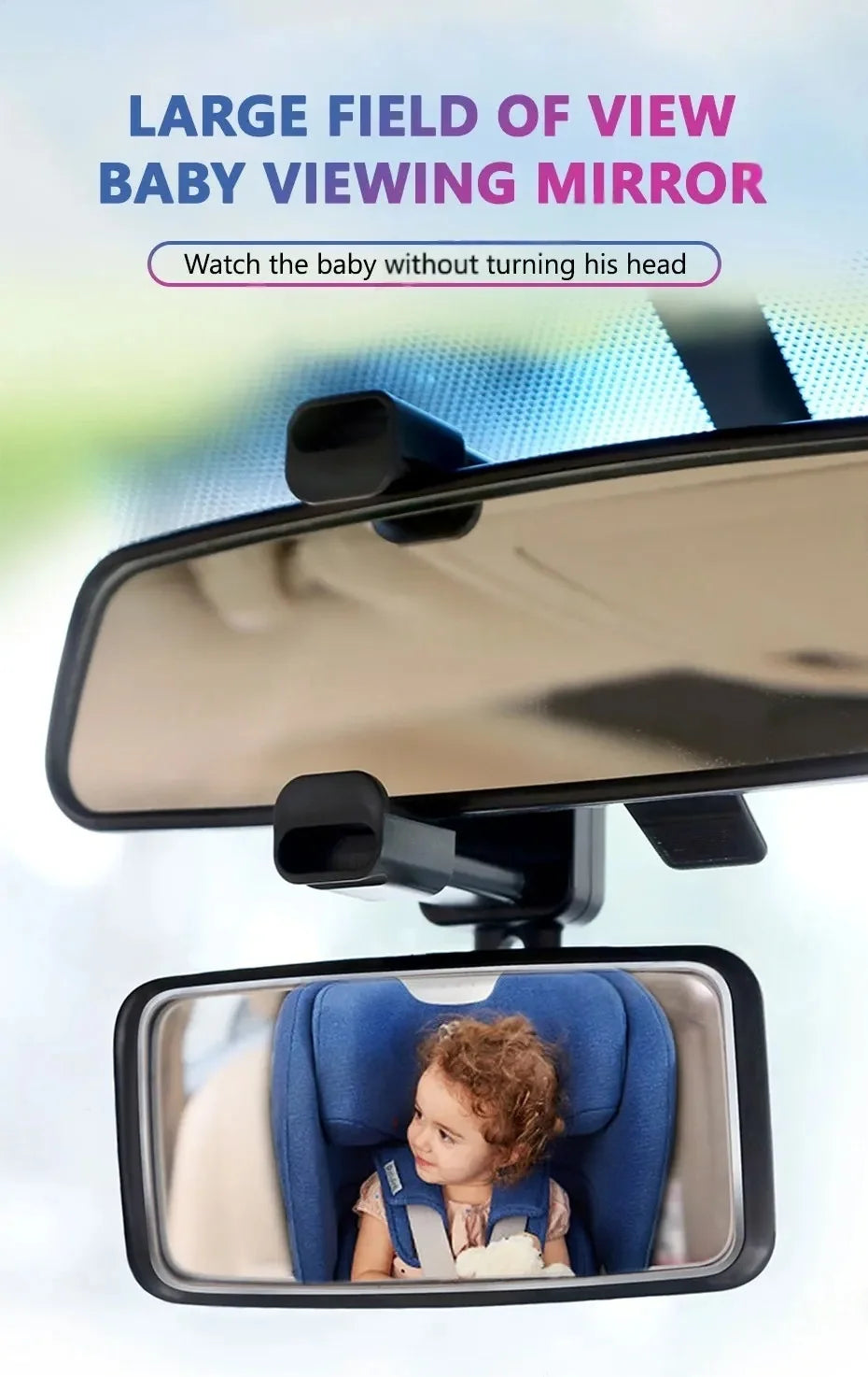 CowLost | car-seat-mirrors-product_id-yiju-360-rotatable-rear-view-mirror-mount-clip-for-car-interior-baby-monitor |7