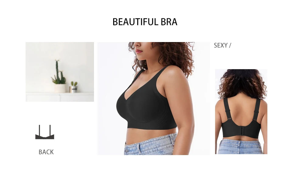 CowLost | wireless-bras-for-women-seamless-full-coverage-bra-no-underwire-soft-push-up-everyday-bralette |8