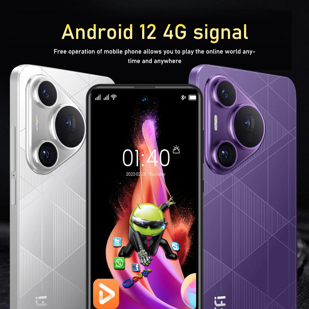 CowLost | fuffi-pura80-pro-smartphone-4gb-32gb-3100mah-battery-5-13mp-camera-6-56-inch-5g-network-dual-sim-android-phone |8