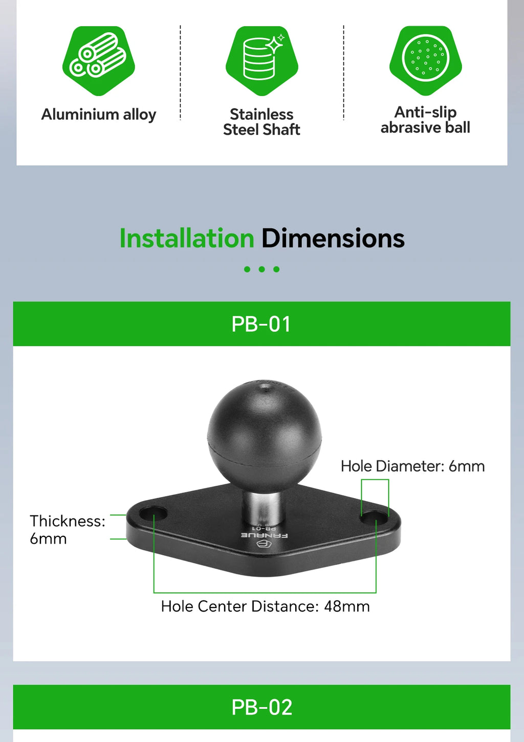 CowLost | product_id-fanaue-1-aluminum-ball-adapter-for-25-20-17mm-diamond-square-base-ram-mounts |8