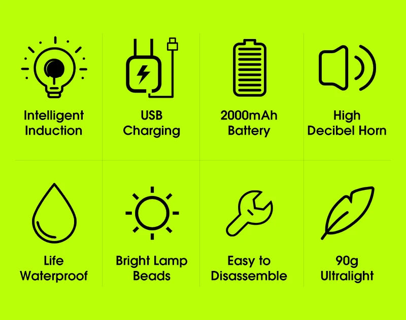 CowLost | west-biking-front-bicycle-light-usb-rechargeable-led-bike-light-waterproof-cycling-headlight-climbing-safety-flashlight-lamps |9