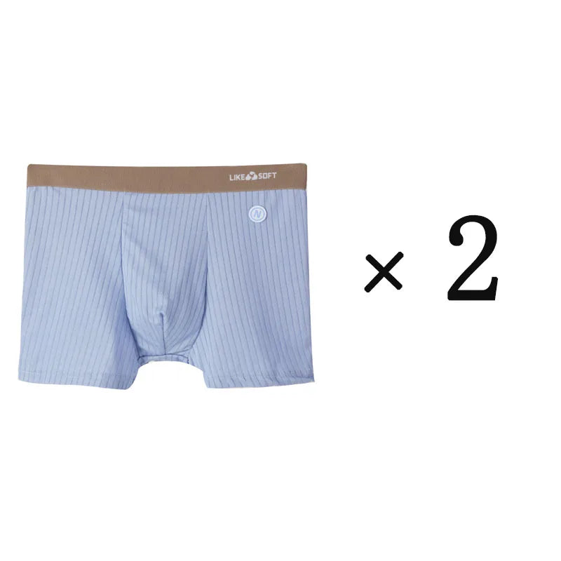 CowLost | 2-pcs-lot-mens-striped-panties-boxer |24