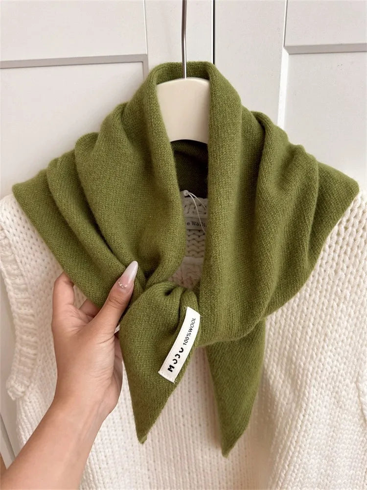 CowLost | british-korean-triangle-scarf-niche-wool-triangular |14