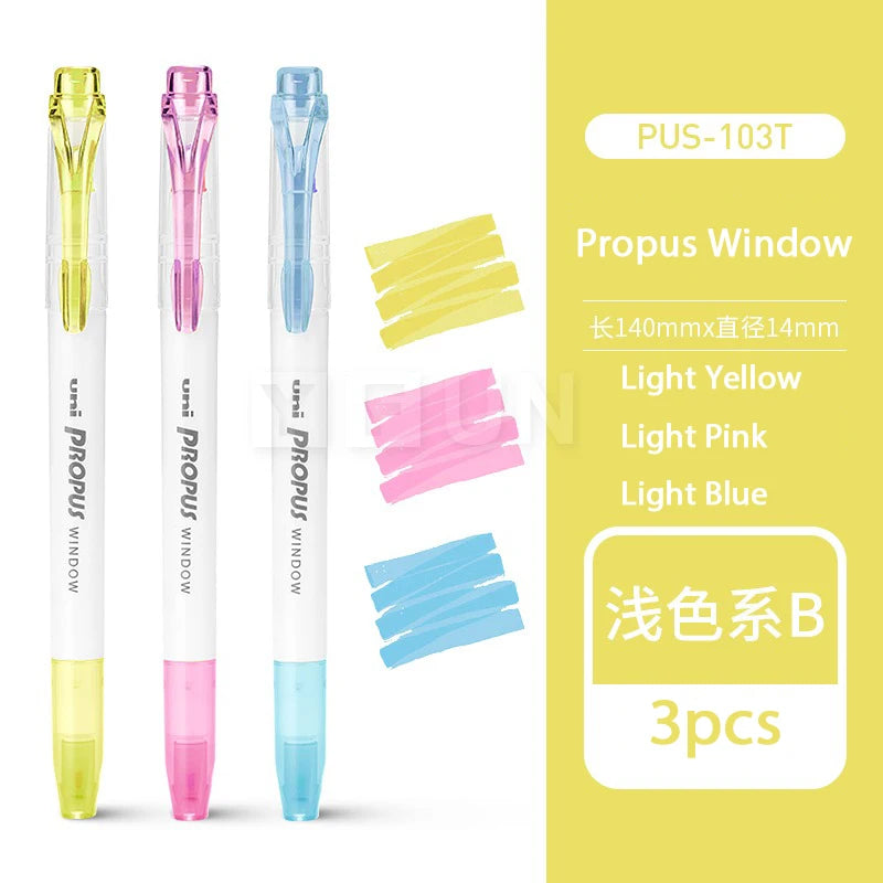 CowLost | product_id-japanese-uni-propus-window-highlighter-pen-103t-102t-double-head-no-smudging-art-marker |11