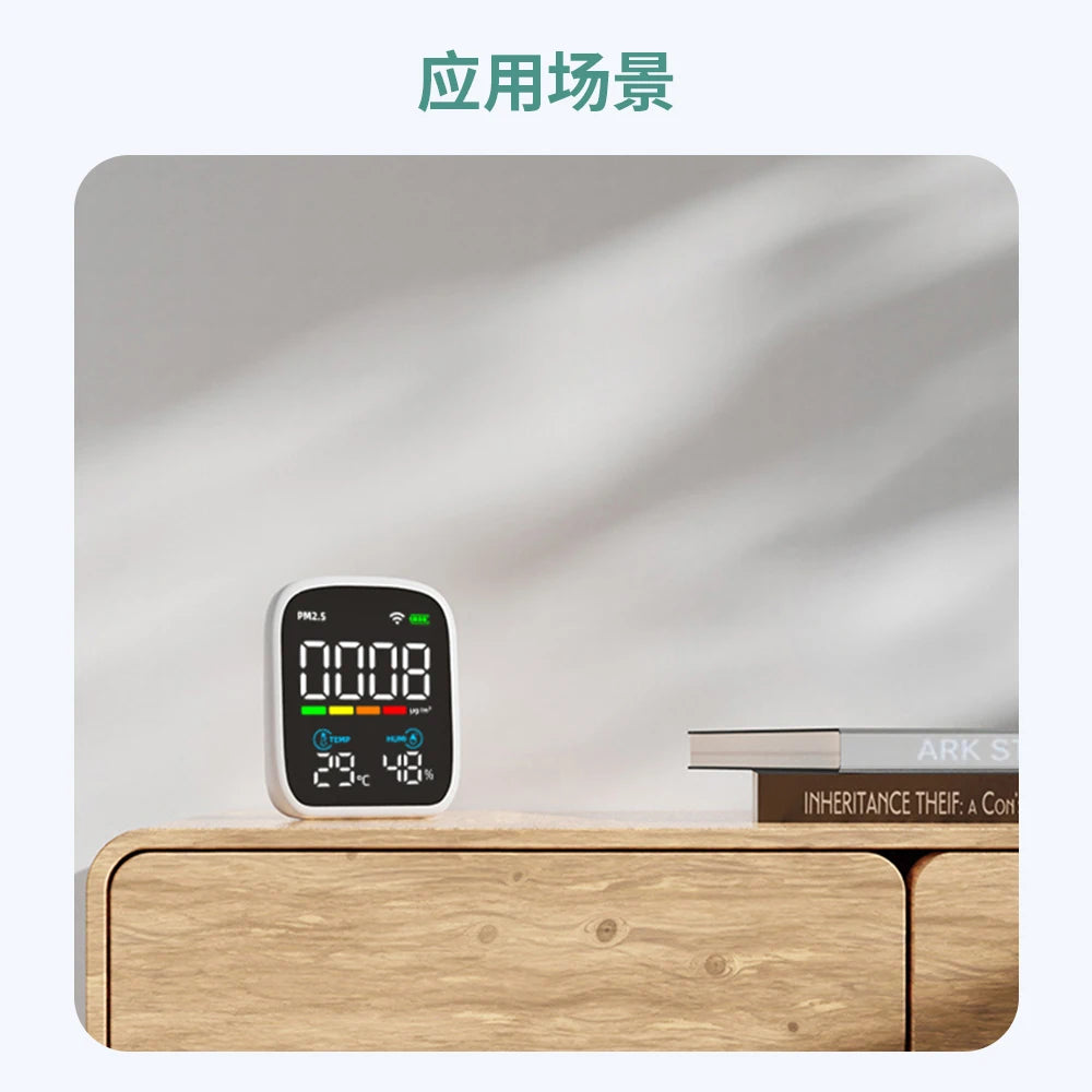 Portable WIFI Air Quality Tester with APP Control PM2.5 CO2 Temperature Humidity Meter