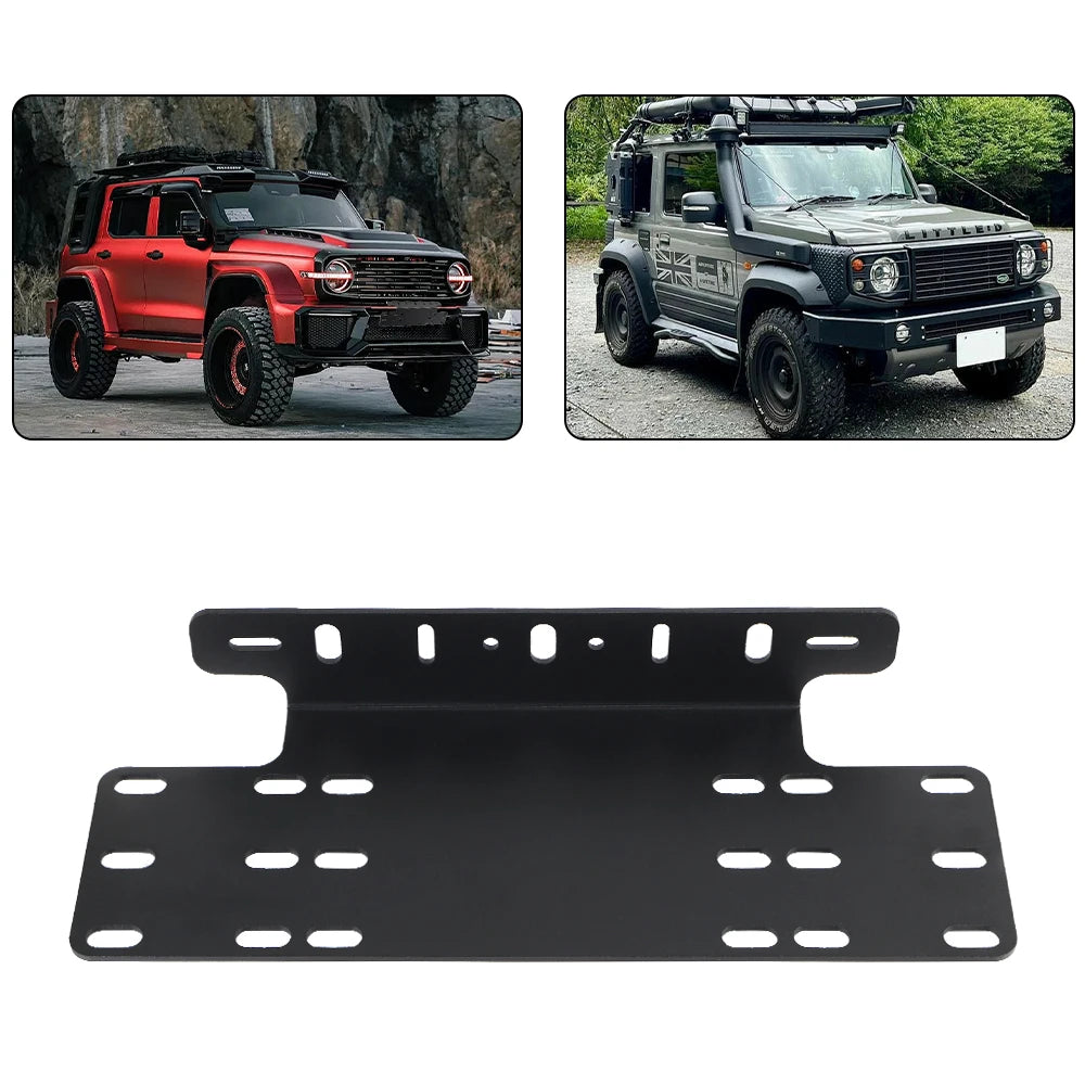 CowLost | product_id-front-bumper-license-plate-mount-bracket-with-led-work-light-bar |1