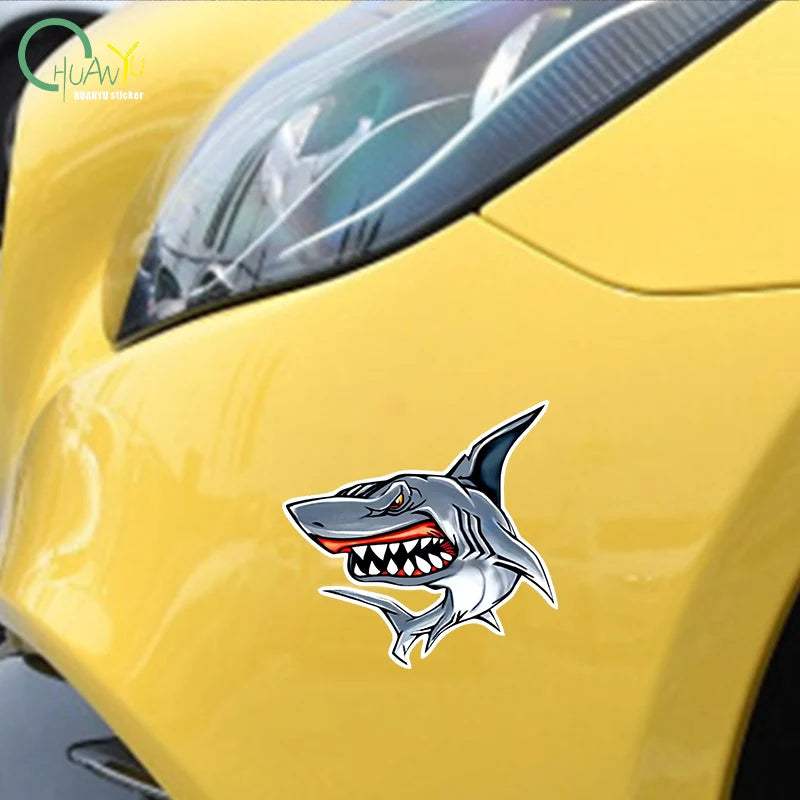 CowLost | funny-shark-colorful-styling-car-sticker |8