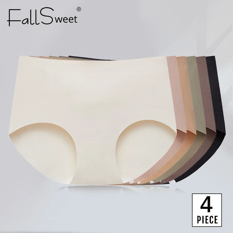 CowLost | product_id-fallsweet-4-pack-seamless-mulberry-silk-womens-briefs-m-2xl-lightweight-underwear |1