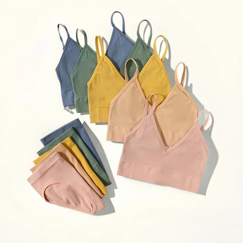 CowLost | product_id-women-seamless-u-back-bra-low-rise-brief-set-no-pads-fitness-crop-top-lingerie |1