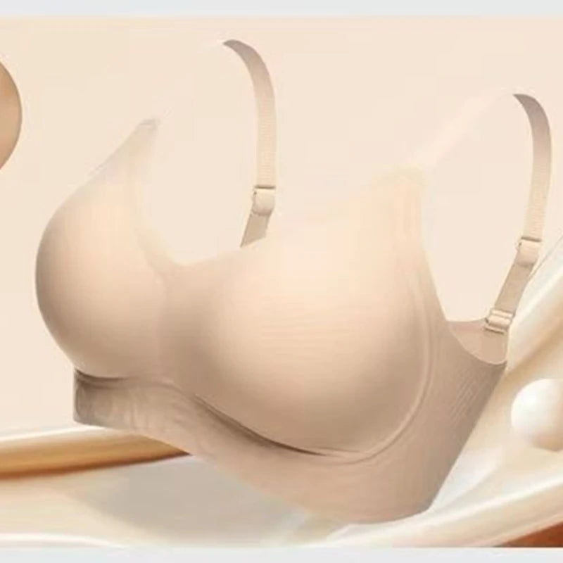 CowLost | comfortable-bra-without-underwire-soft-support-lifting-seamless-breast-reduction-small-chest-push-up-nude-bra |4