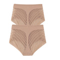 CowLost | product_id-2pcs-womens-mid-waist-ice-silk-tummy-control-butt-lifter-shaping-briefs-m-3xl |6