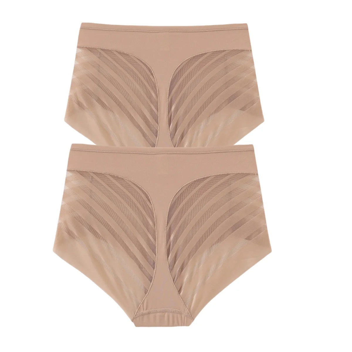 CowLost | product_id-2pcs-womens-mid-waist-ice-silk-tummy-control-butt-lifter-shaping-briefs-m-3xl |6