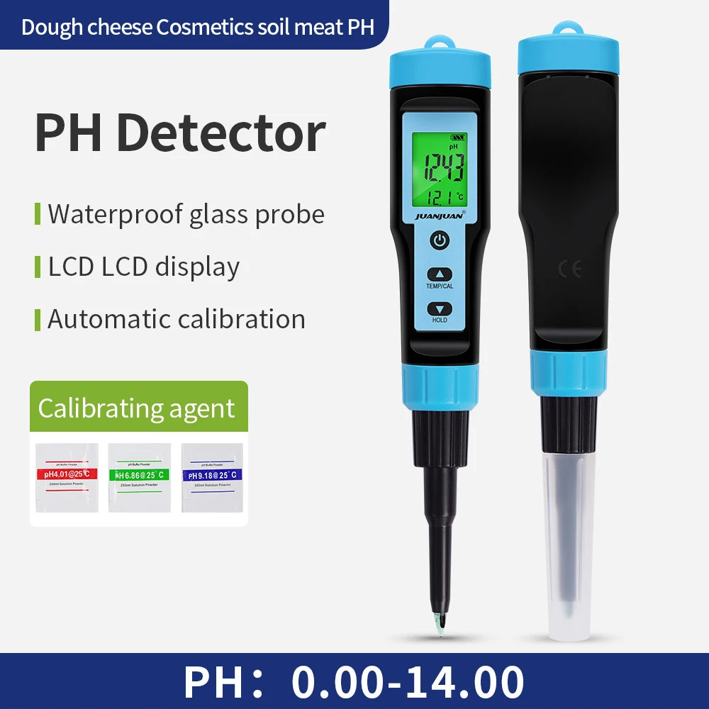 Digital PH Meter with Backlight for Food, Soil, Cosmetic, Cheese, Meat, Fruit, Dough Testing