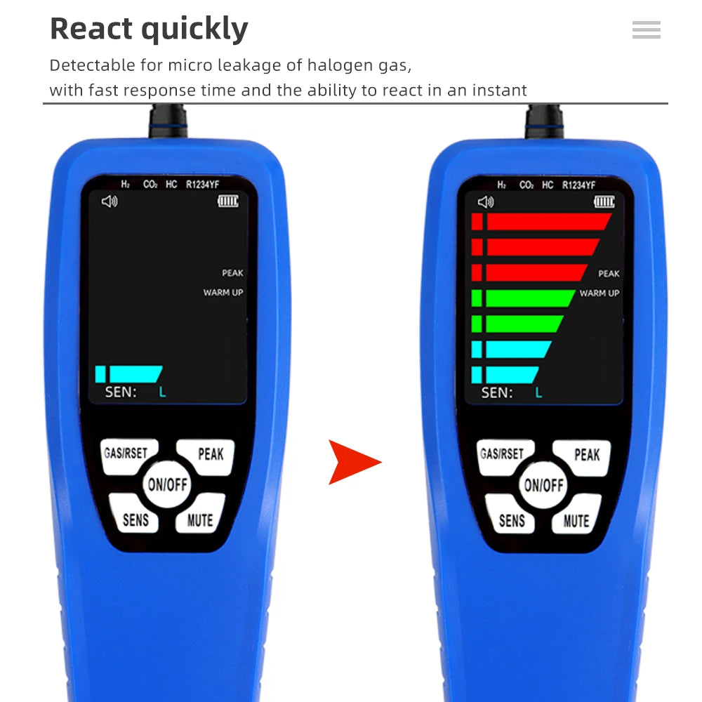 LD200 LD600 Halogen & Combustible Gas Leak Detector with 0-100% LEL Alarm and LCD Display