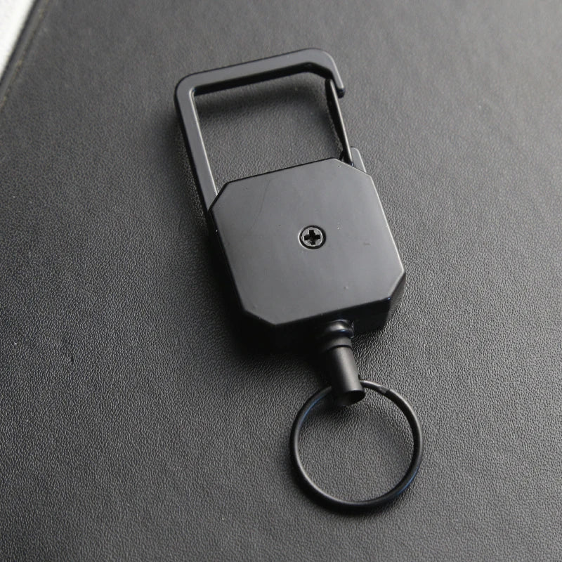 CowLost | retractable-key-ring-outdoor-anti-loss-key-chain-d-shaped-climbing-carabiner-lanyard-easy-pull-buckle-highly-elastic-key-ring |7