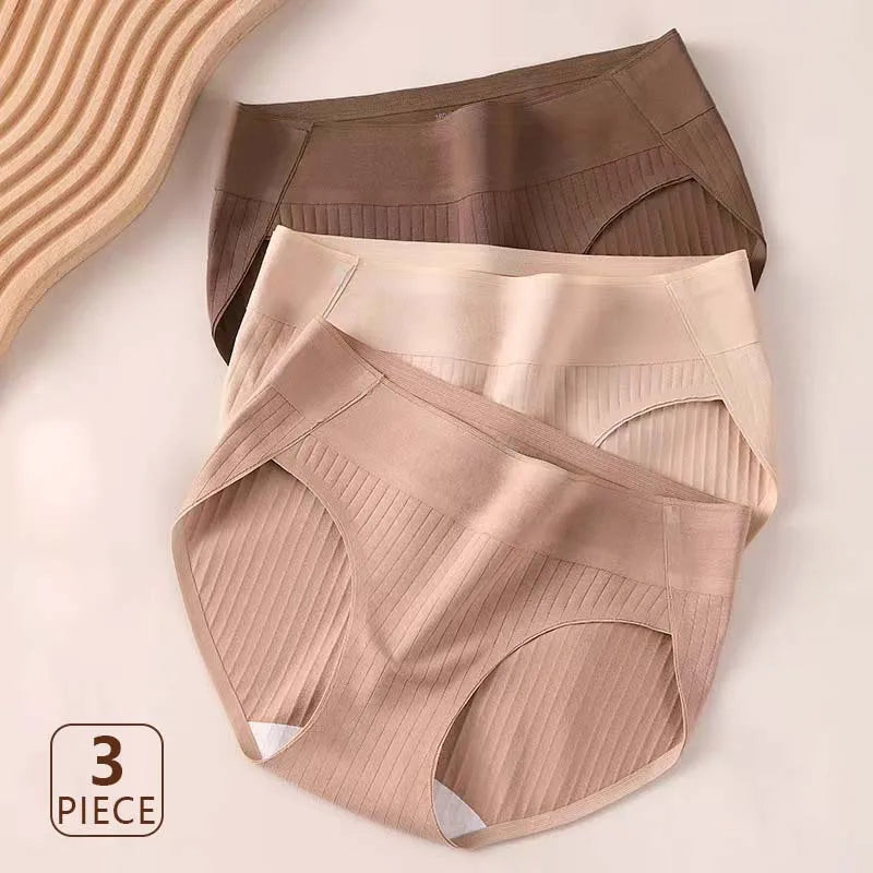 CowLost | product_id-fallsweet-3pcs-womens-plus-size-seamless-mid-rise-cotton-briefs |1