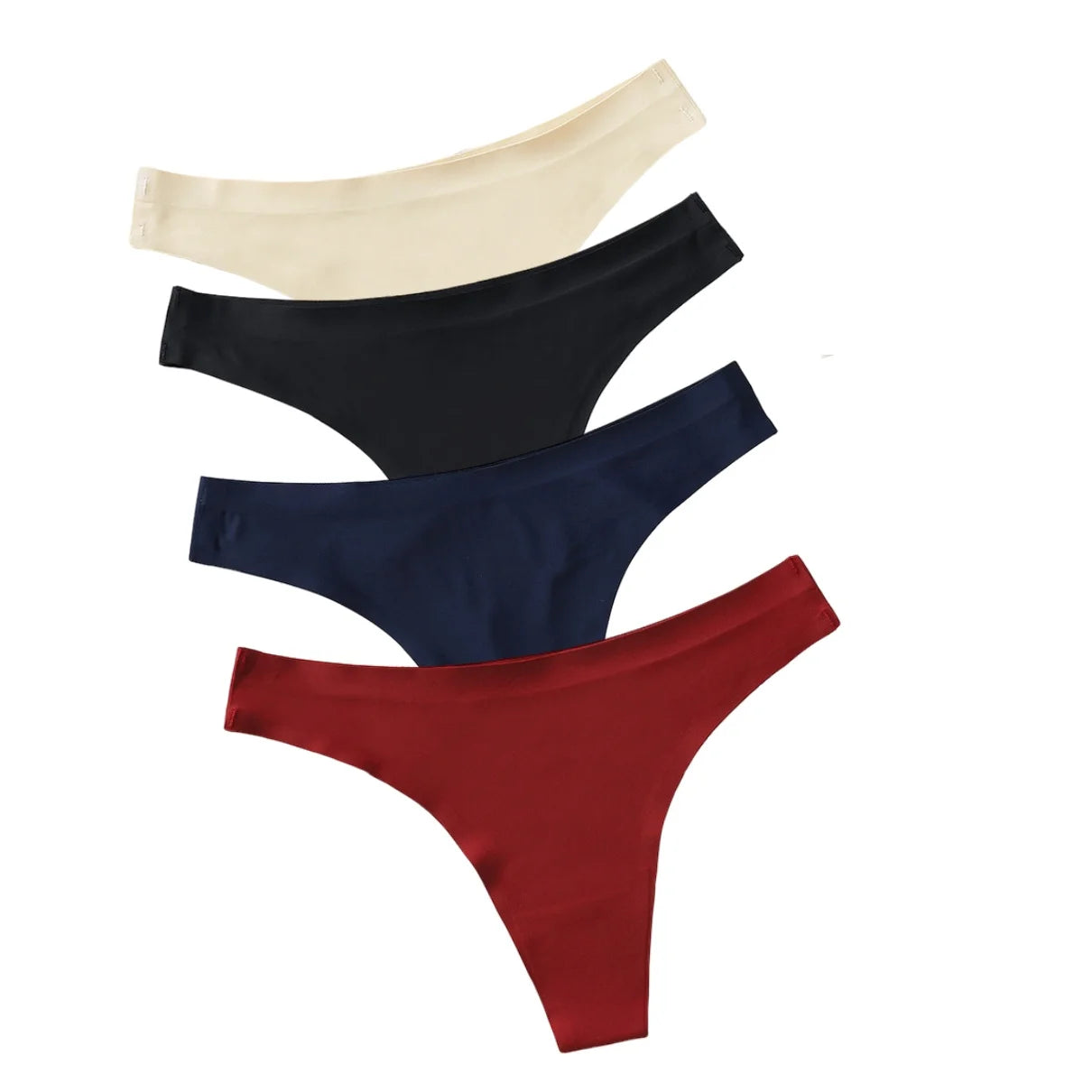 CowLost | product_id-4pcs-women-s-low-waist-seamless-ice-silk-thong-panties-set |19