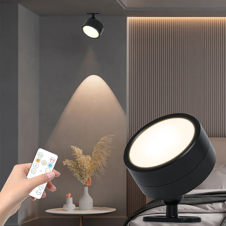 CowLost | product_id-rechargeable-360-rotatable-magnetic-rgb-3-color-led-wall-lamp-with-touch-remote-control-for-bedroom-and-living-room |14