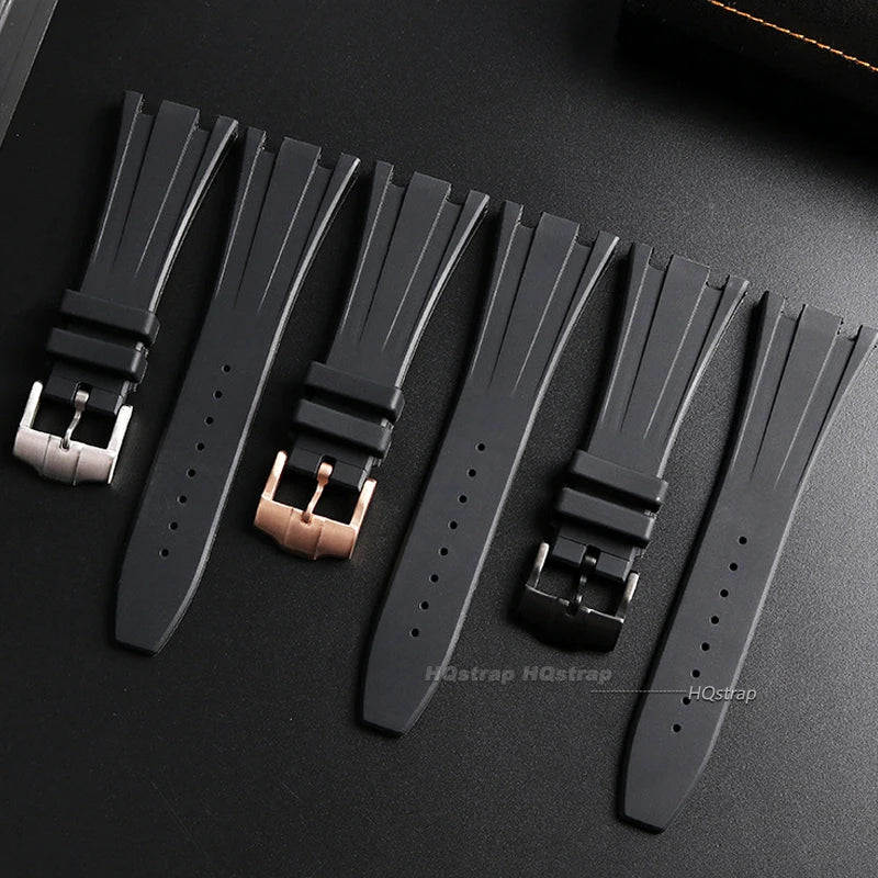 CowLost | product_id-26-27mm-waterproof-soft-silicone-strap-with-link-pin-for-ap-royal-oak-ga2100-ga-2110-replacement-watchband |12