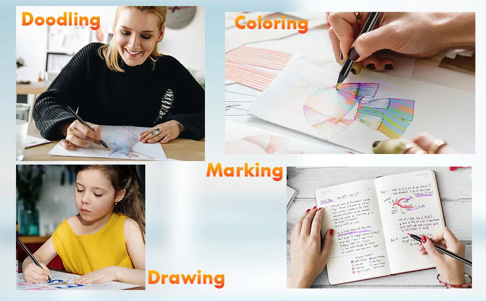 CowLost | rainbow-color-pencils-for-kids-concentric-gradient-crayons |8