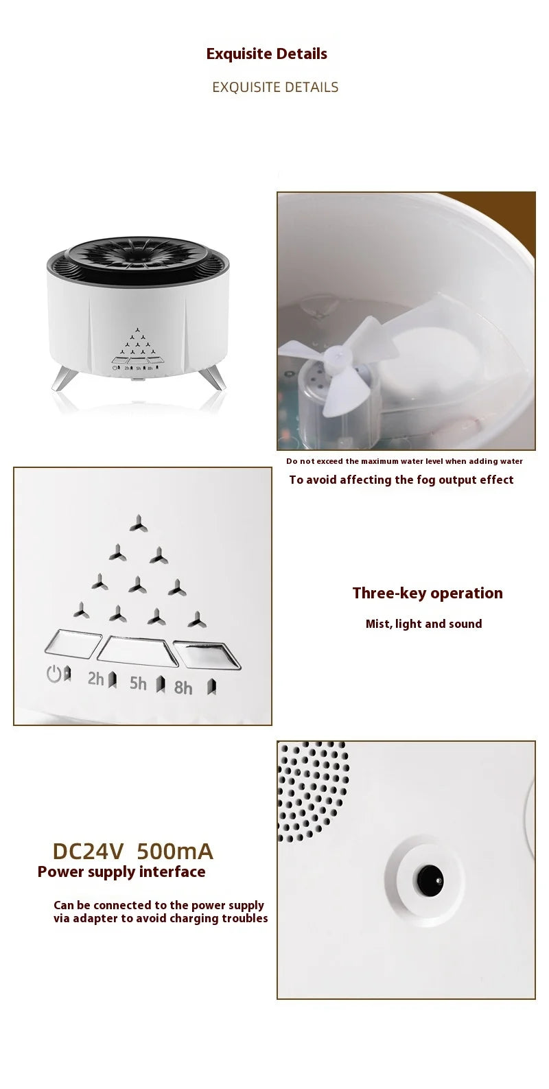 CowLost | product_id-white-noise-volcanic-lava-aromatherapy-humidifier-with-jellyfish-smoke-ring-for-relaxation |20