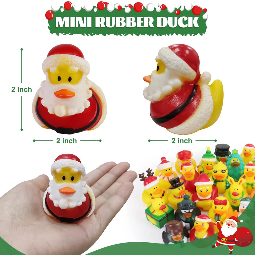 CowLost | product_id-50-100pc-christmas-rubber-ducks-bath-toys-party-favors-gift-exchange |2