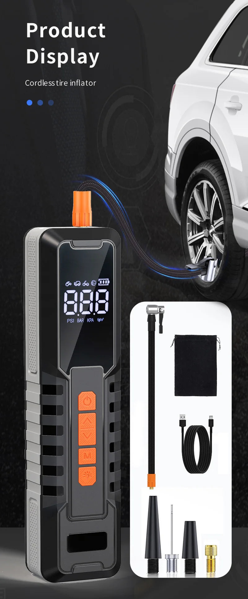 CowLost | product_id-portable-150psi-air-compressor-pump-with-auto-shut-off-for-car-bike-motorcycle-and-balls |8