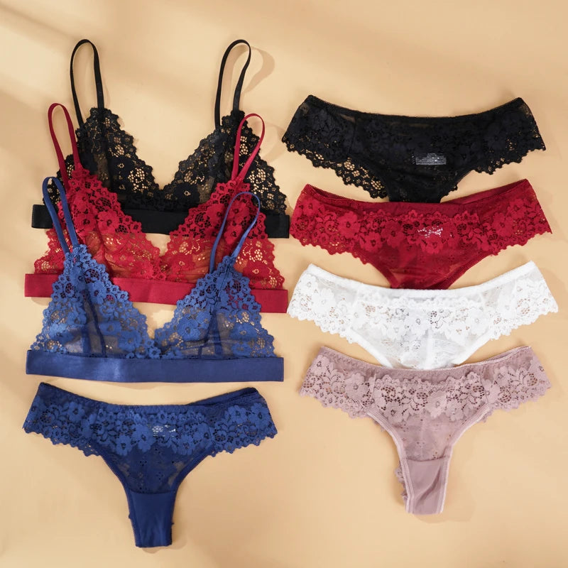CowLost | ultra-thin-lace-bra-sets-womens-summer-sexy-lingerie |1