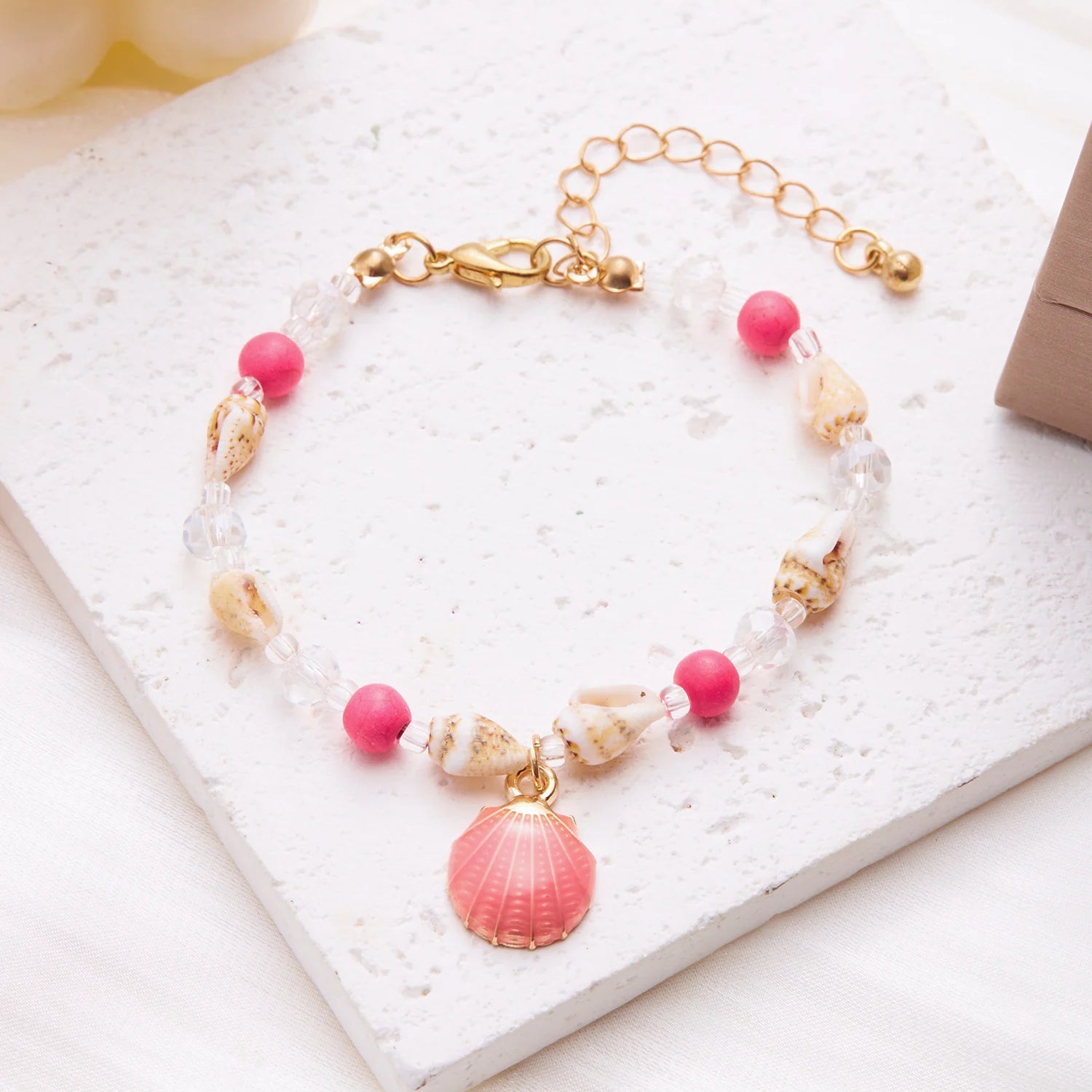 CowLost | bohemian-beach-sea-shell-conch-starfish-bracelet-for-women-girl-fashion-adjustable-beaded-bangles-summer-party-jewelry-gifts |8