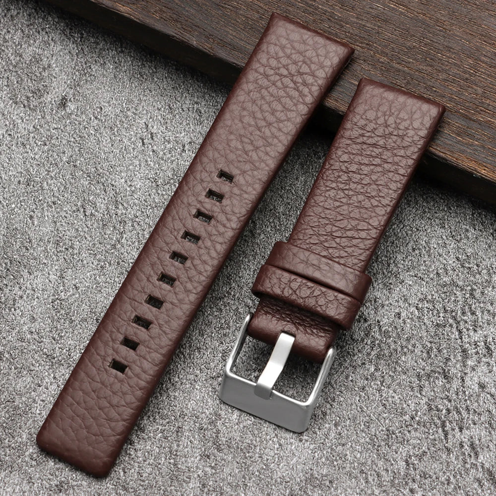 CowLost | product_id-hqstrap-cow-leather-watch-strap-for-diesel-18-32mm-black-brown-universal-band |1