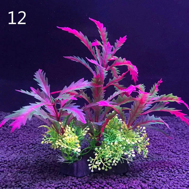 12 Kinds Artificial Aquarium Decor Plants