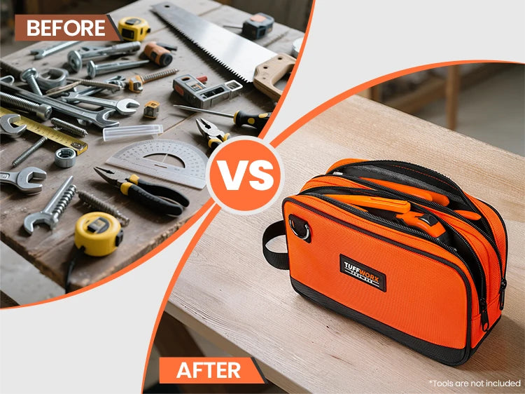 CowLost | product_id-compact-double-zip-tool-bag-orange-black |10