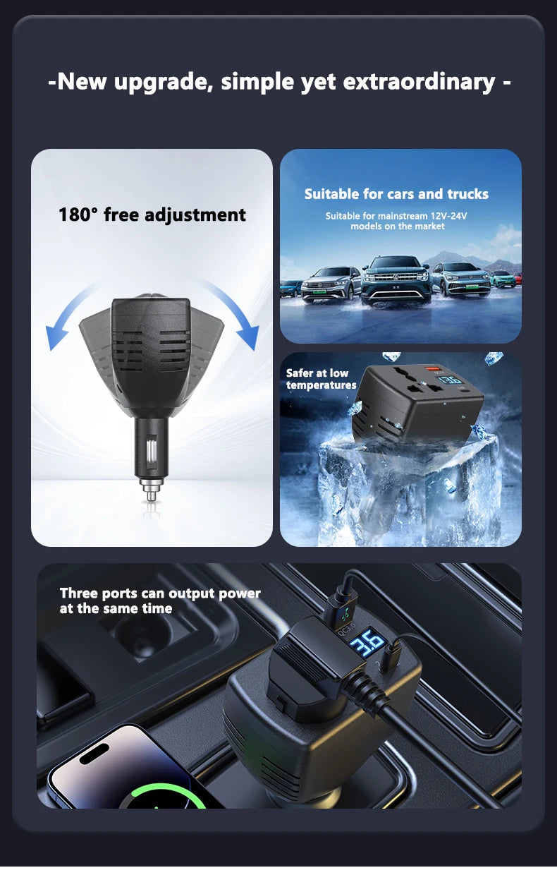 CowLost | product_id-2025-150w-12v-to-220v-car-power-inverter-with-usb-charger |10