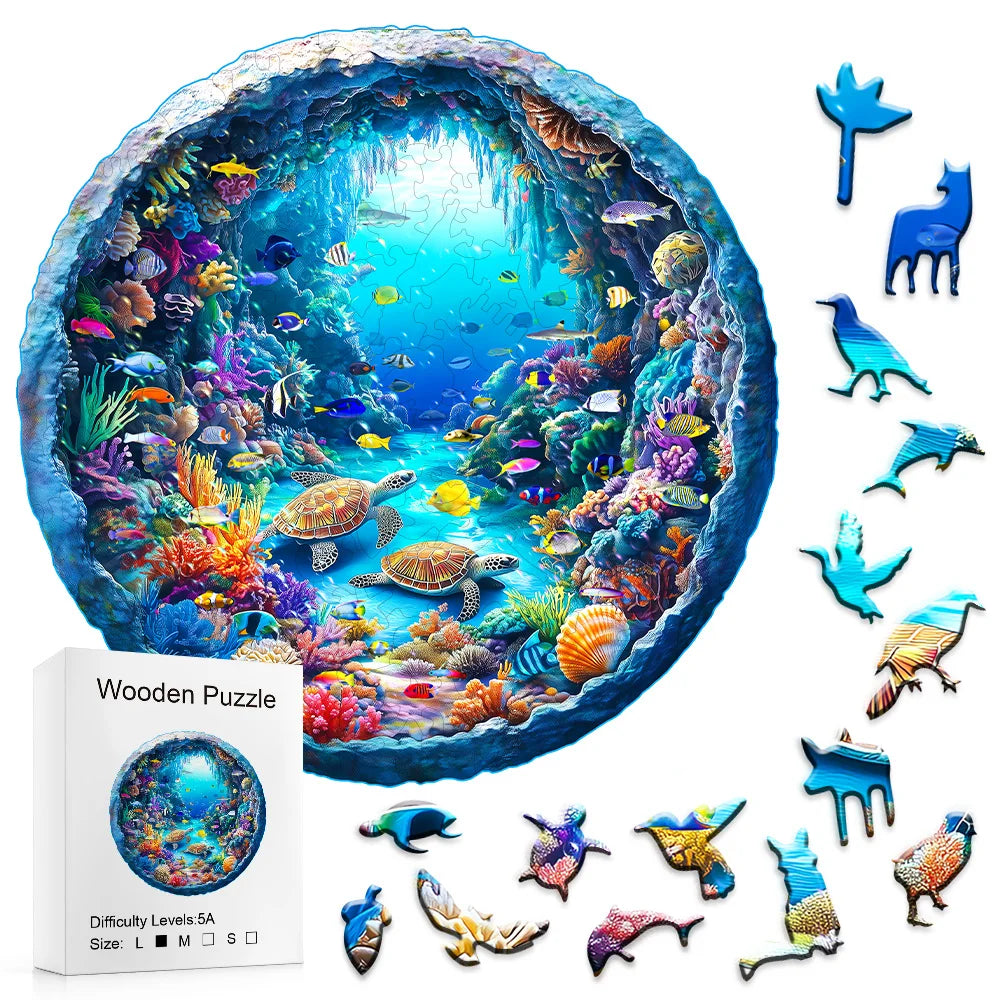 CowLost | product_id-ocean-wooden-jigsaw-puzzle-for-adults-with-whimsical-animal-design-and-gift-packaging |1