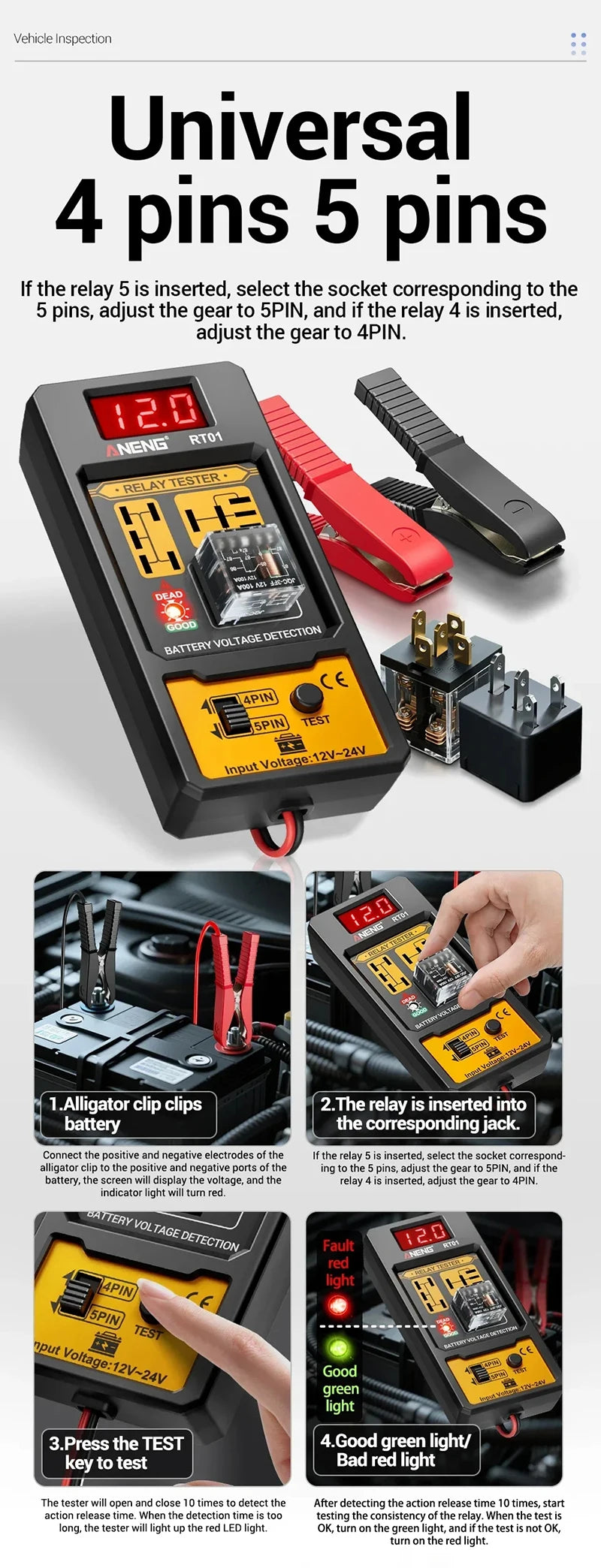 CowLost | product_id-car-relay-tester-11-25v-automotive-voltage-relay-diagnostic-tool-with-led-indicator |11