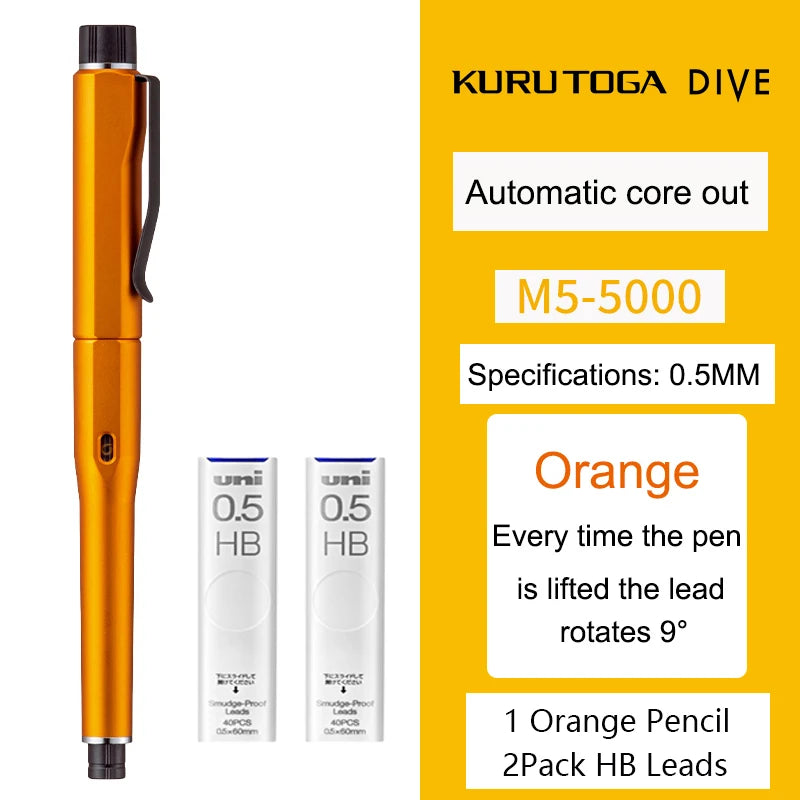 CowLost | product_id-uni-kurutoga-m5-5000-mechanical-pencil-0-5mm-hb-high-end-rotation-core-black-technology |20