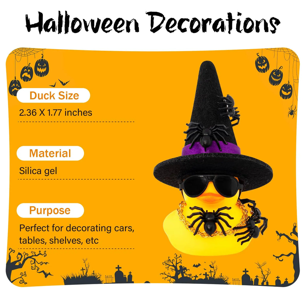 CowLost | product_id-halloween-spider-cowboy-rubber-duck-car-dashboard-office-desk-decoration |3