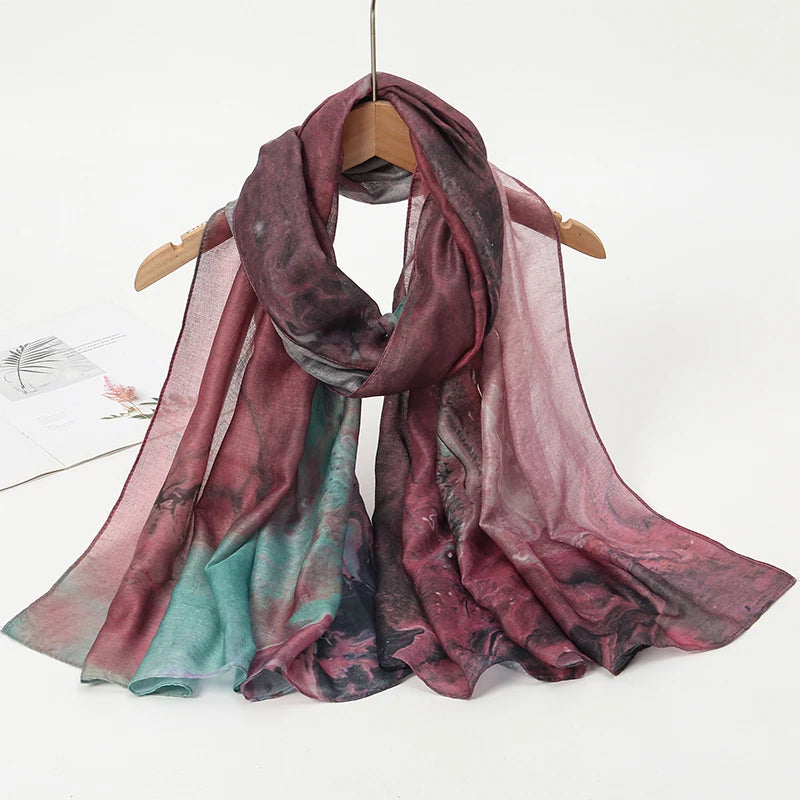 CowLost | bohemian-print-women-watercolor-soft-muslim-hijab |33