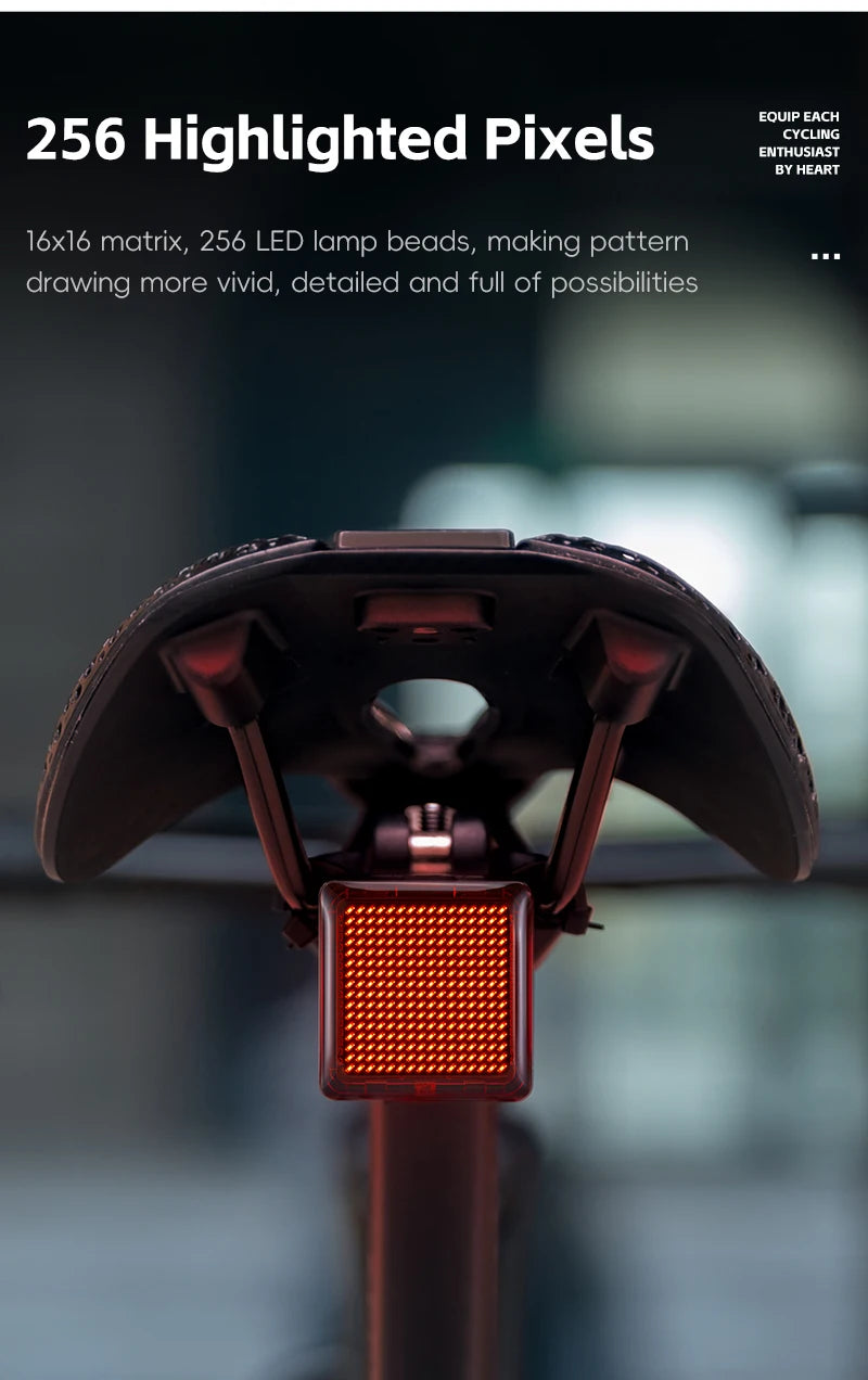 CowLost | sporting-goods-west-biking-diy-pixel-rear-bicycle-taillight-1100mah-long-battery-life |12