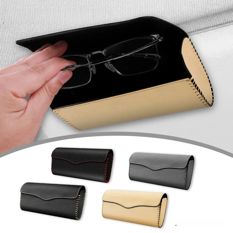 CowLost | product_id-car-sun-visor-sunglasses-holder-organizer-suede-leather-case |1