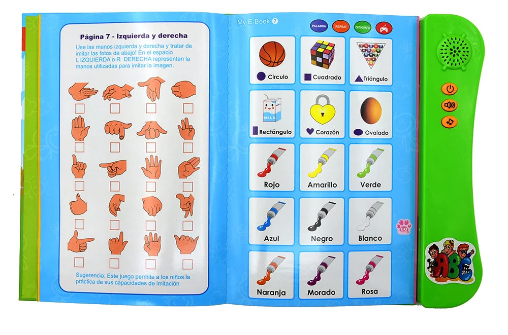 Learn Spanish for Kids Audio Book | Spanish Talking Sound Book for Toddlers