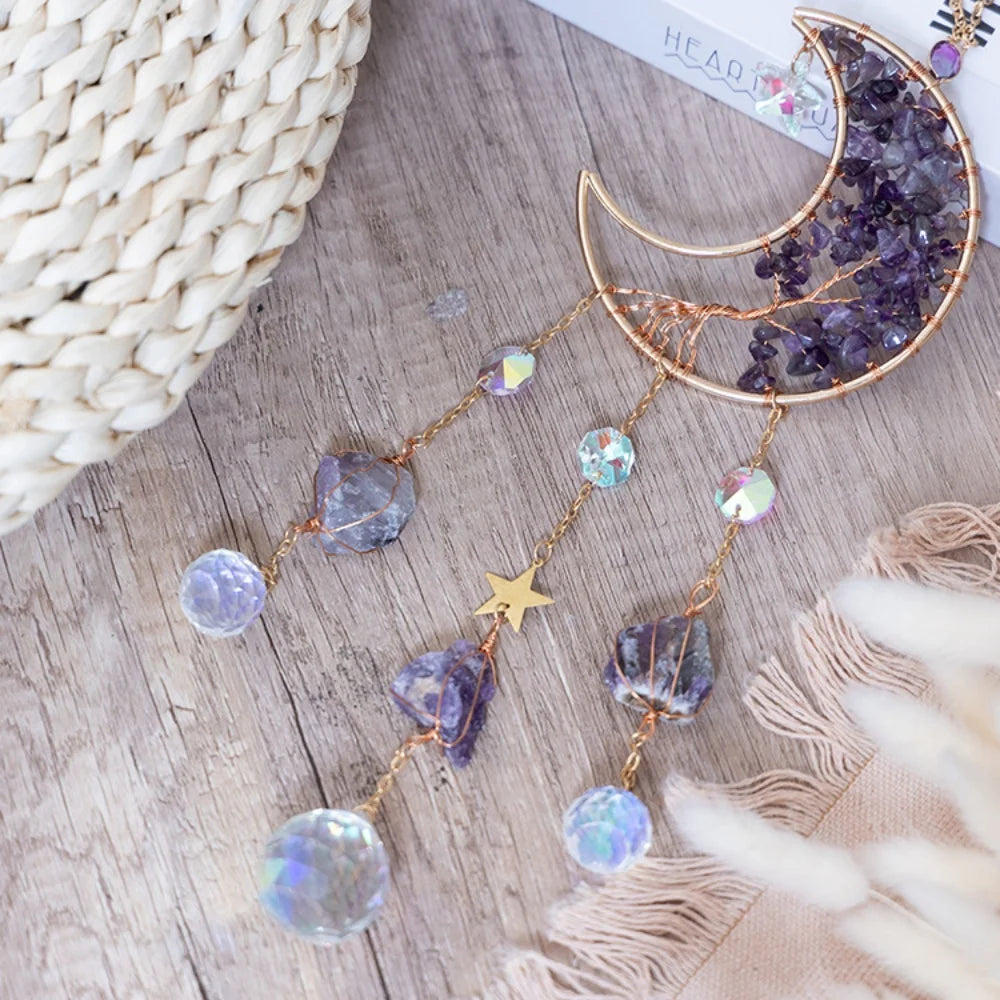 CowLost | natural-crystal-stone-moon-sun-catcher-eid-mubarak-decor |4