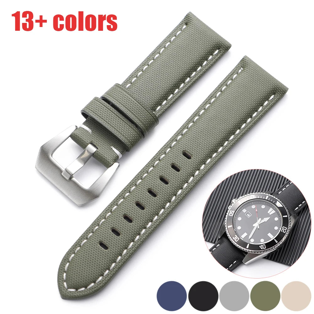 CowLost | 20mm-22mm-24mm-26mm-sailcloth-straps-for-omega-for-panerai-for-seiko-divers-watches-men-women-universal-nylon-leather-watch-band-1 |1
